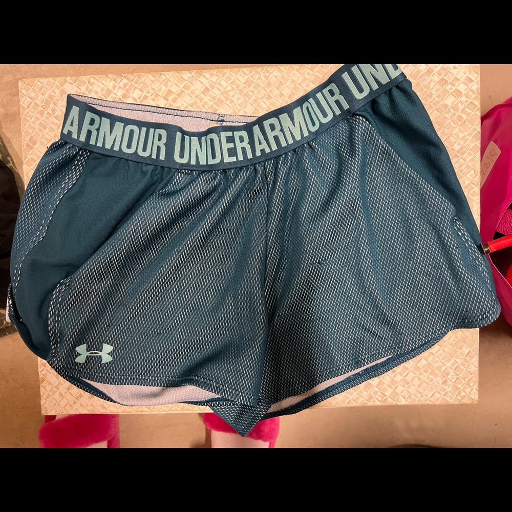 Small, Blue/Turquoise, Under Armor, Athletic Shorts